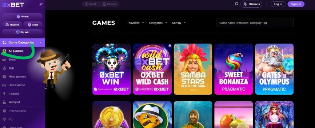 0x.bet casino spellen