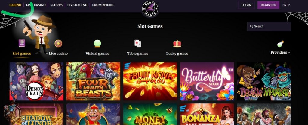 black magic casino spellen