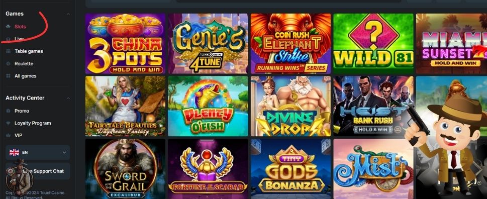 touch casino spellen