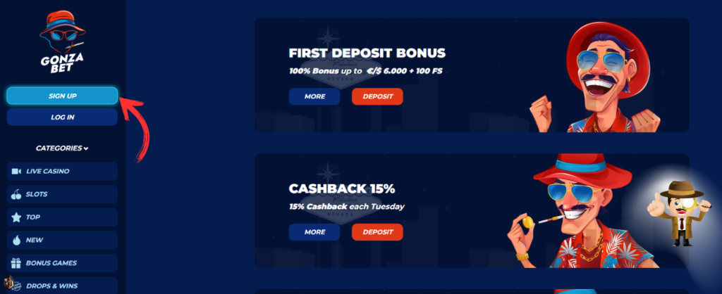 Gonza Bet casino bonus