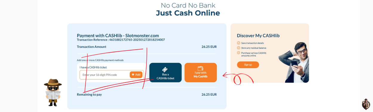 Minimale storting bij CASHlib casino