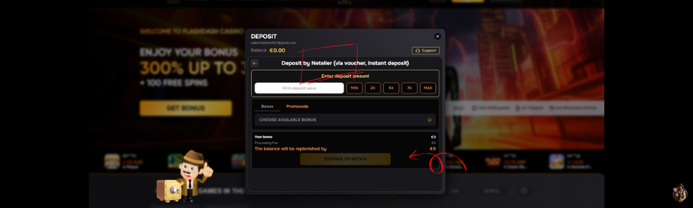 Minimale storting bij neteller casino