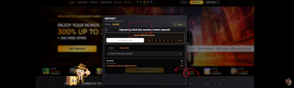 Minimale storting bij skrill casino