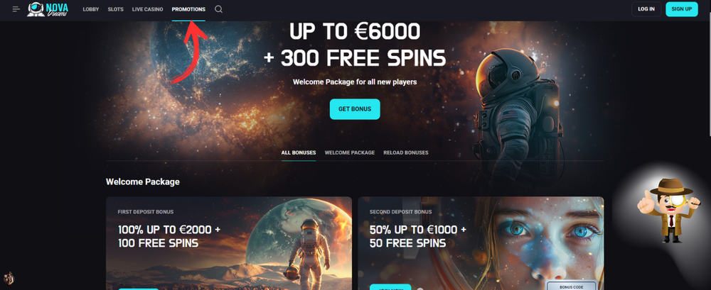 Nova Dreams casino bonus