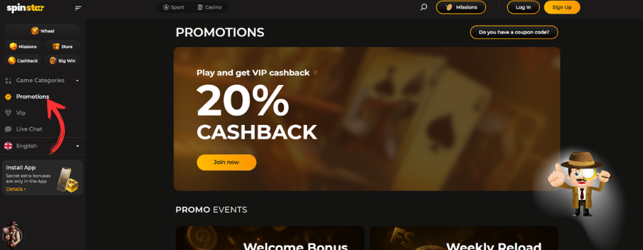 SpinStar Casino bonus
