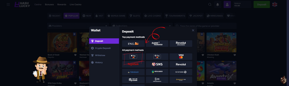 Storten bij Apple Pay casino
