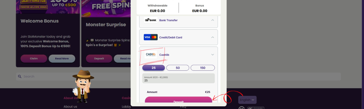 Storten bij CASHlib casino