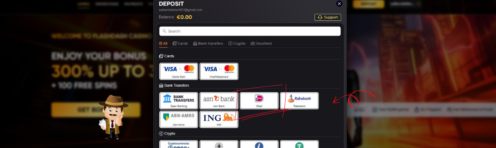 Storten bij ideal casino