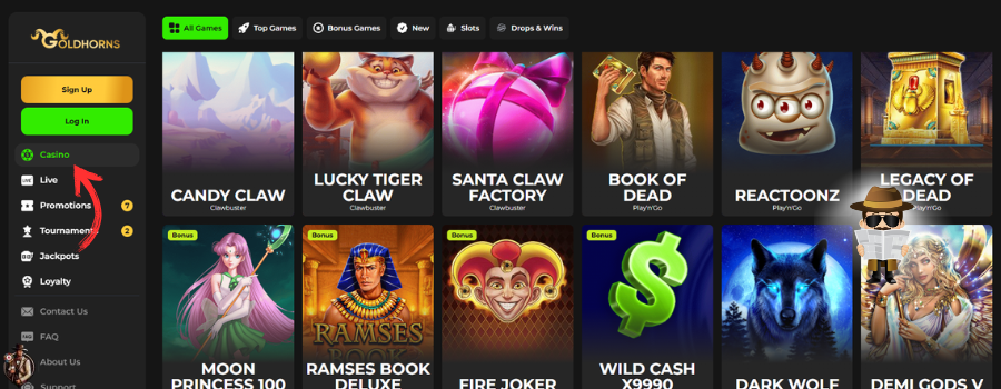 GOLDHORNS Casino slot