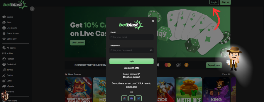 Betblast casino bonus