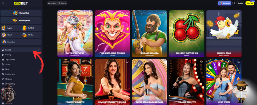 BDM BET casino slot