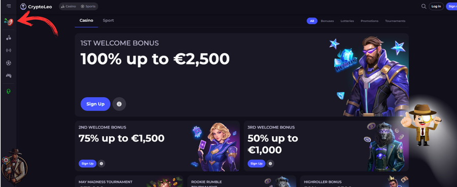 CryptoLeo casino bonus