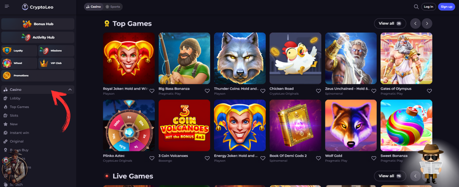 CryptoLeo casino slot