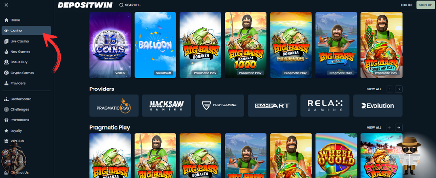 DepositWin casino slot