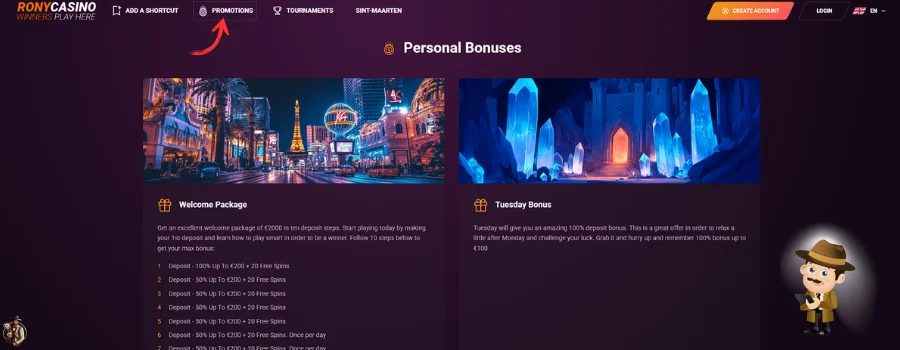 Rony Casino Bonus