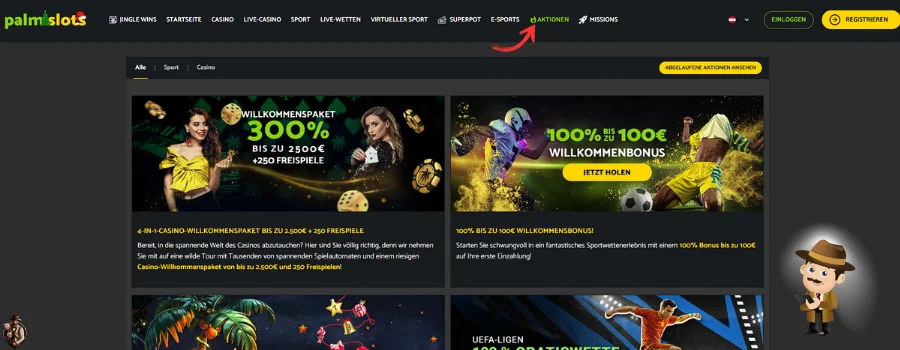 PalmSlots Casino bonus