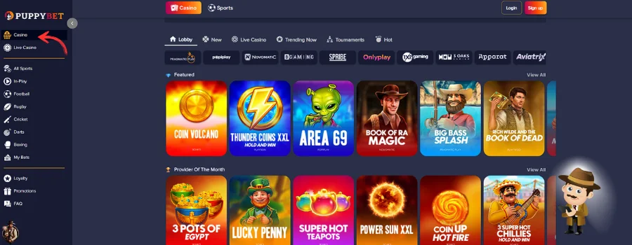 Puppy Bet Casino Spellen