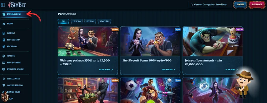 Fambet Casino bonus