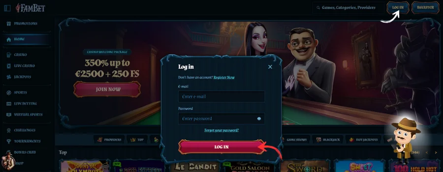 Fambet Casino inloggen