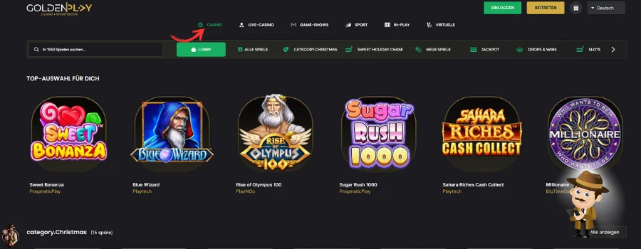 GoldenPlay Casino Spellen