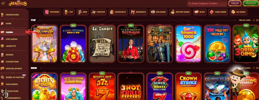 Magius Casino Spellen