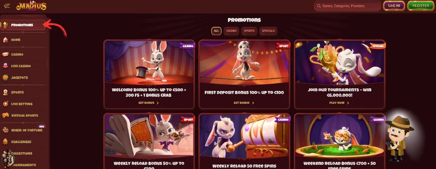 Magius Casino Bonus