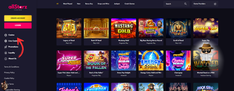 Allstarz Casino slot