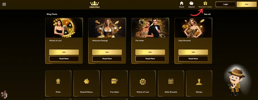 Prestige Casino Bonus