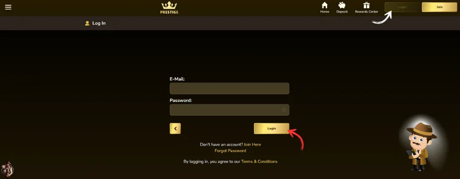 Prestige Casino inloggen