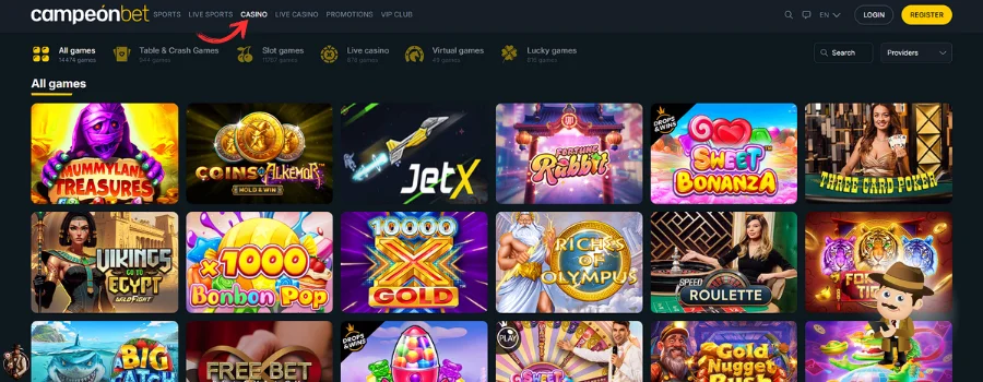 CampeonBet Casino Spellen