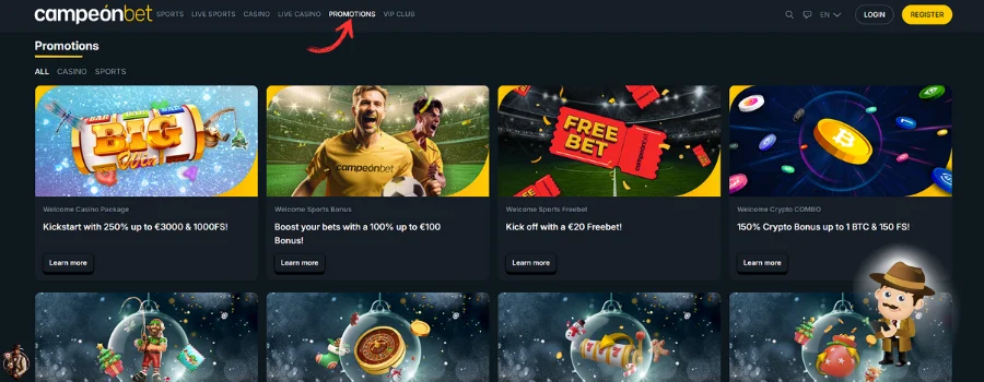 CampeonBet Casino bonus