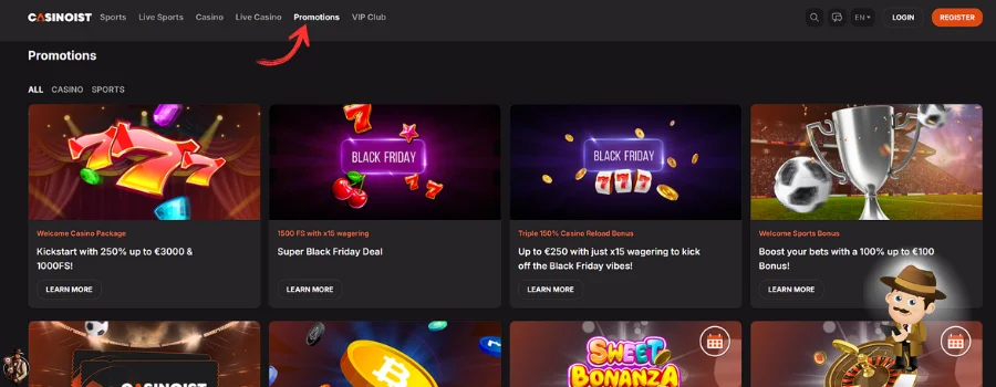 Casinoist Casino Bonus