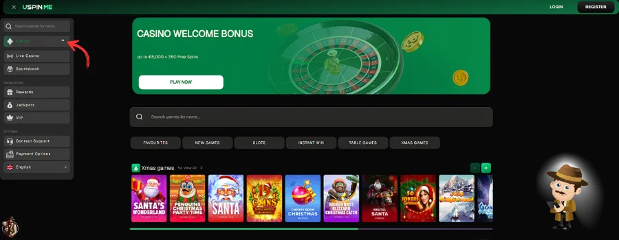 Uspin Casino Spellen