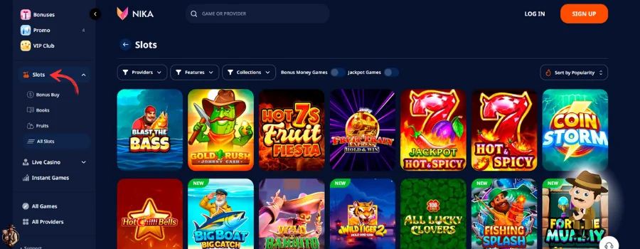 Nika Casino Spellen