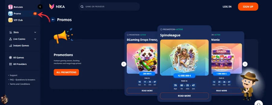 Nika Casino bonus