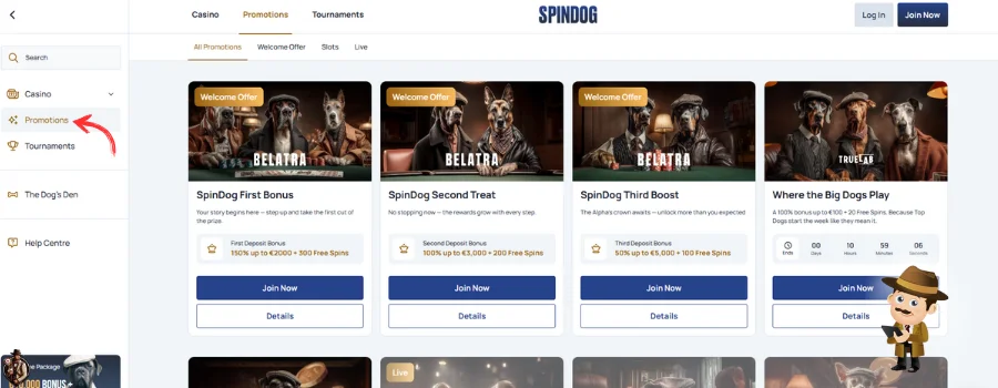 Spindog Casino bonus
