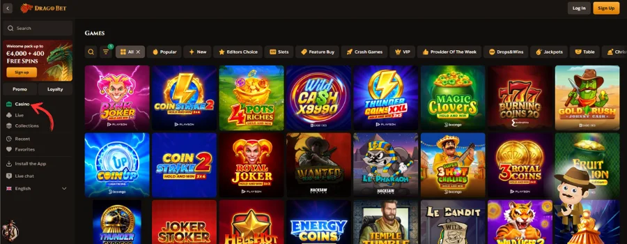 Dragobet Casino Spellen
