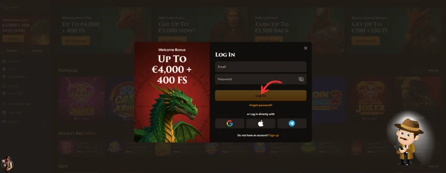 Dragobet Casino inloggen