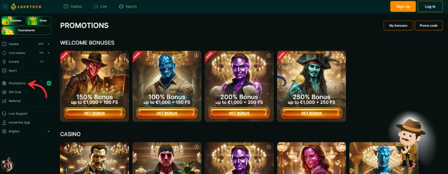 LuckyGem Casino bonus