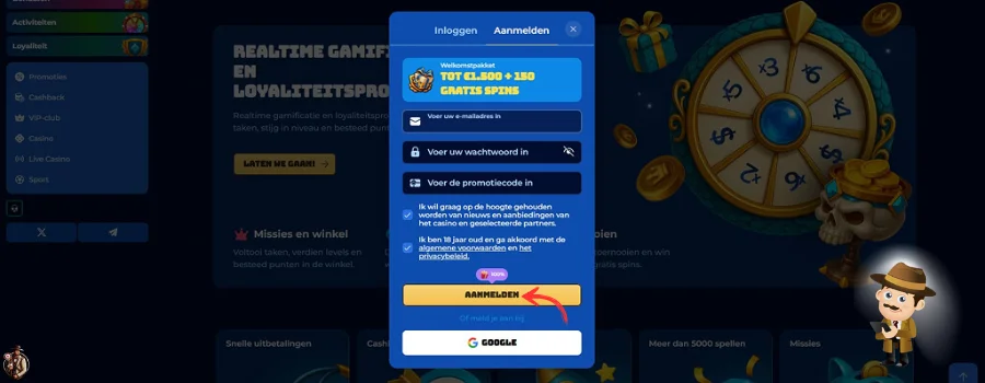 RoyalSpinia Casino inloggen