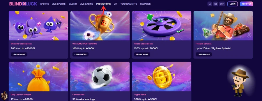 BlindLuck Casino bonus