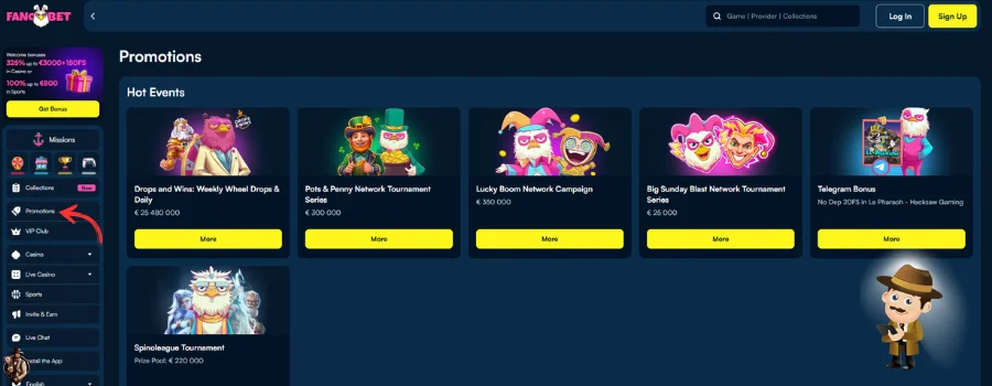 Fanobet Casino bonus