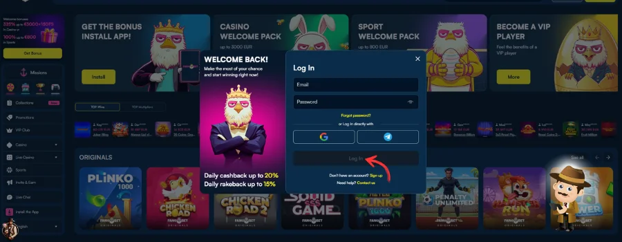 Fanobet Casino inloggen