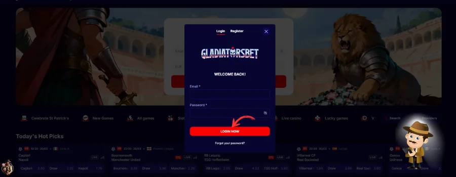 GladiatorsBet Casino inloggen