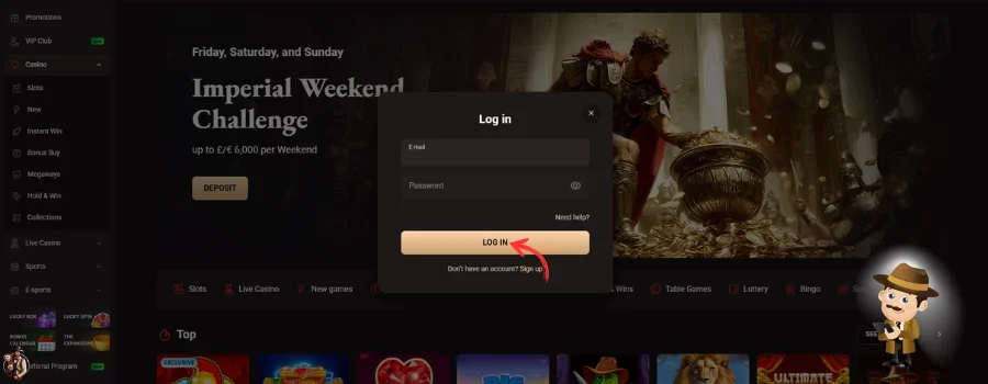 Legionbet Casino inloggen