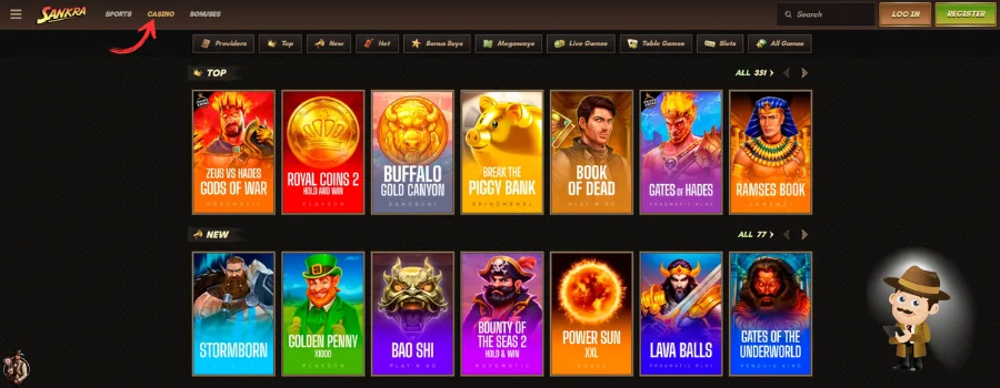 Sankra Casino Spellen