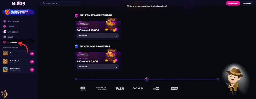 Widzly Casino bonus