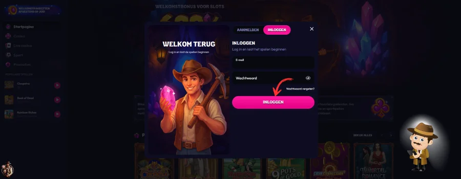 Widzly Casino inloggen