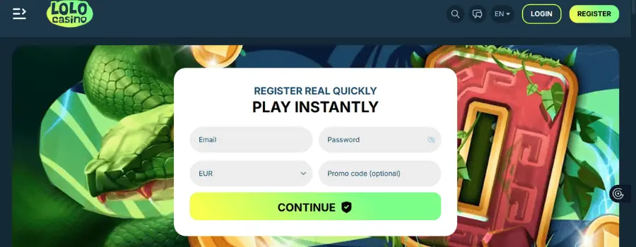 Lolo casino registratie