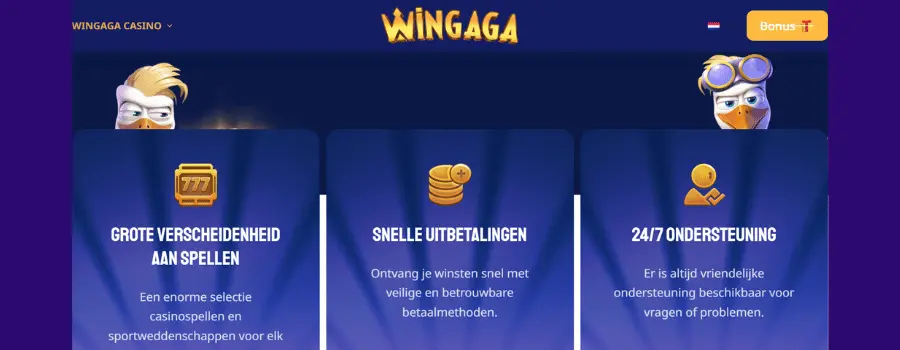 Wingaga casino recensie
